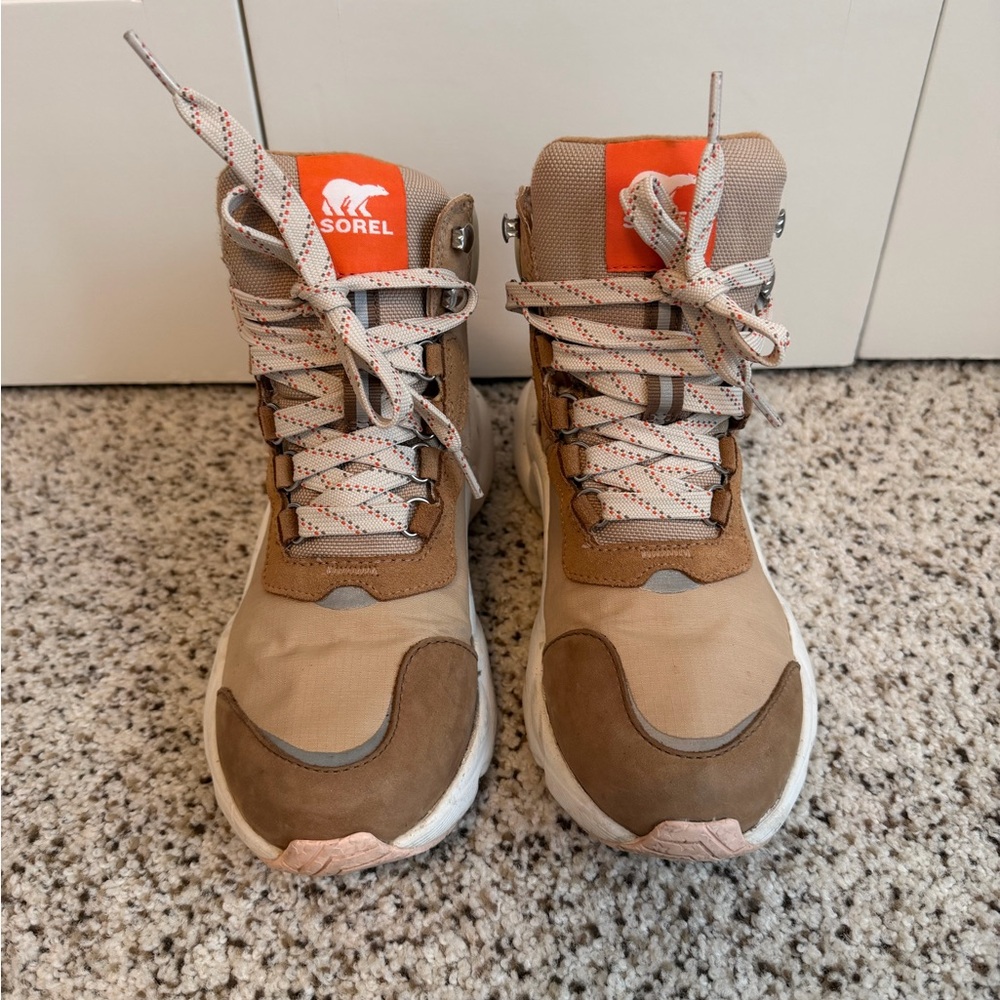 Sorel Brown and Orange Outdoor Boots